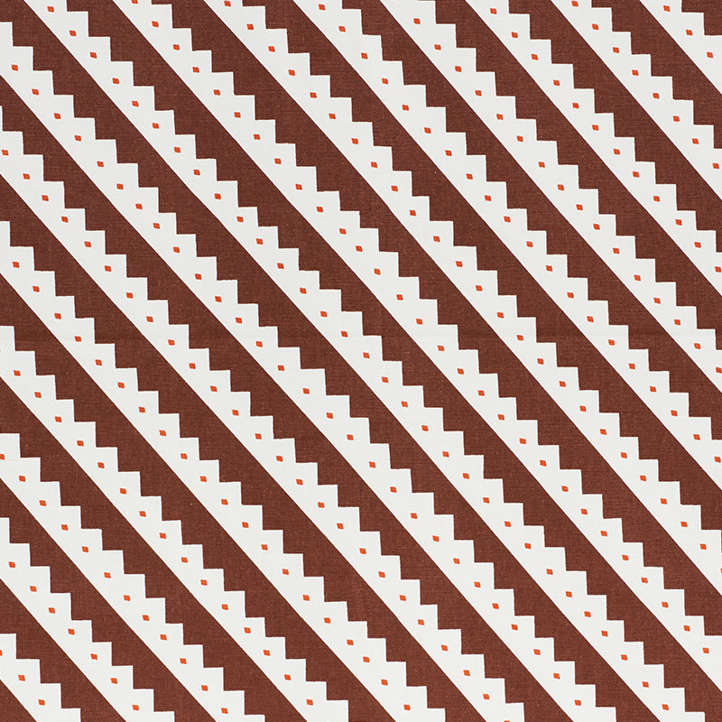 Zeppelin fabric in brown color - pattern number 178020 - by Schumacher in the Club Cavalier collection
