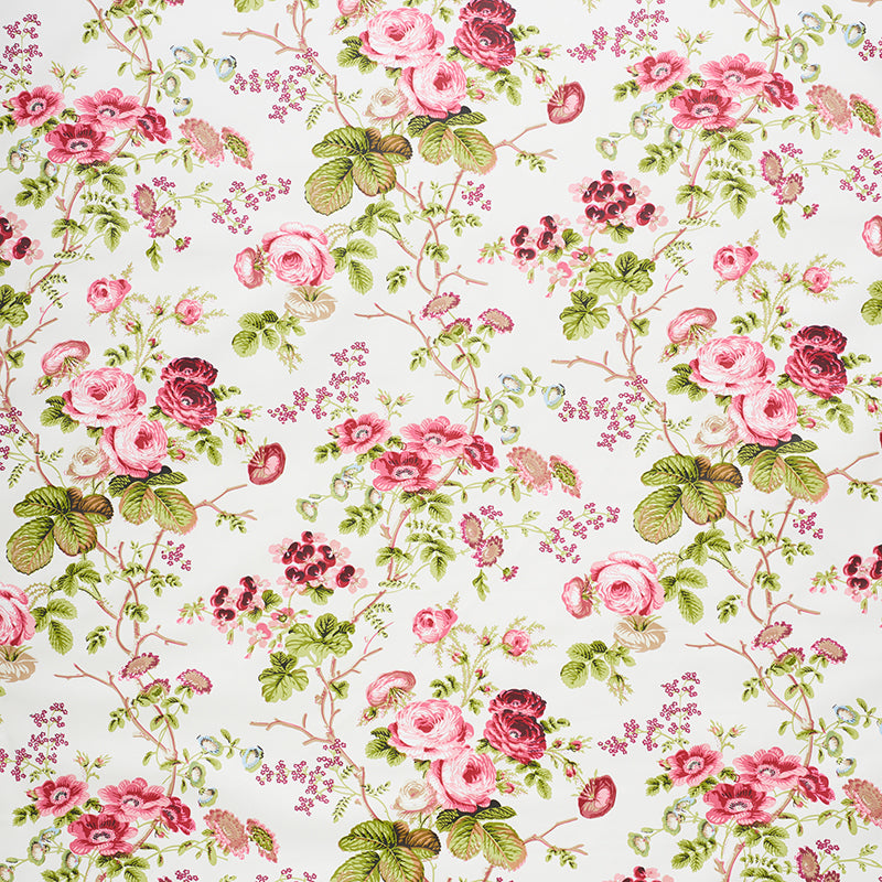 Salisbury Chintz fabric in garnet color - pattern number 178151 - by Schumacher in the Schumacher Classics collection