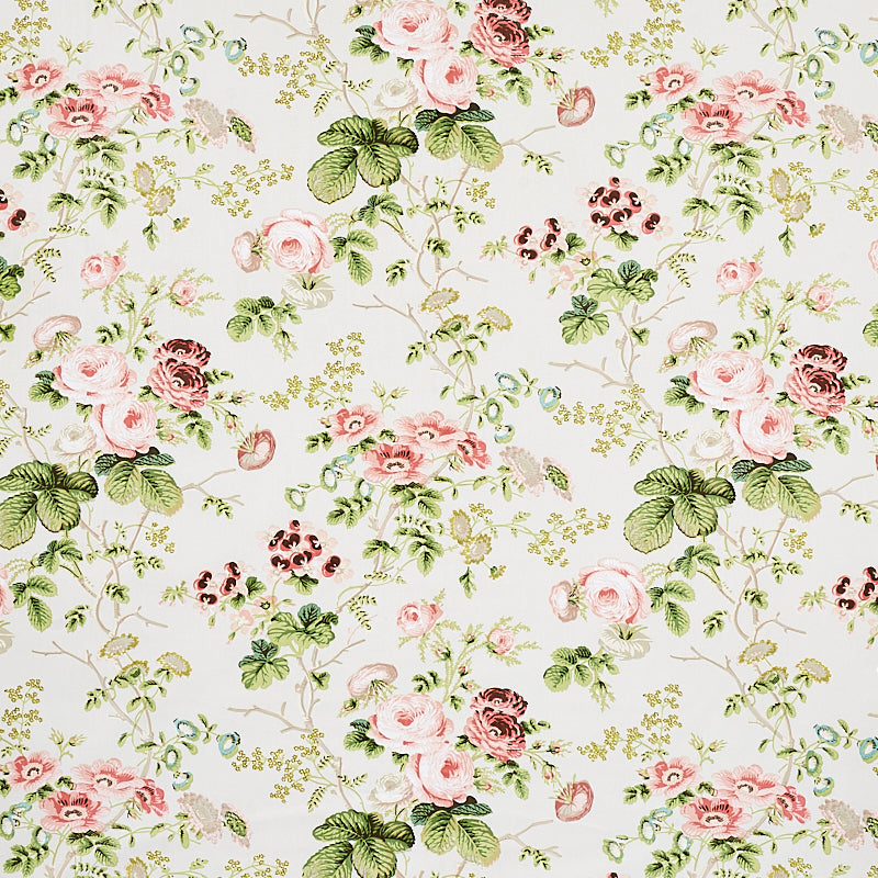 Salisbury Chintz fabric in blush color - pattern number 178155 - by Schumacher in the Perennial Favorites collection