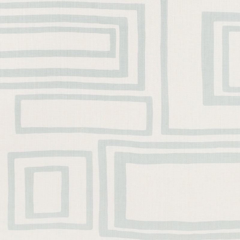 Large Open Boxes fabric in mineral color - pattern number 178220 - by Schumacher in the Vera Neumann collection