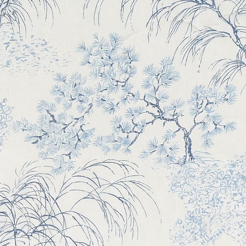 Mori Sheer fabric in porcelain color - pattern number 178360 - by Schumacher in the Patterned Sheers & Casements collection