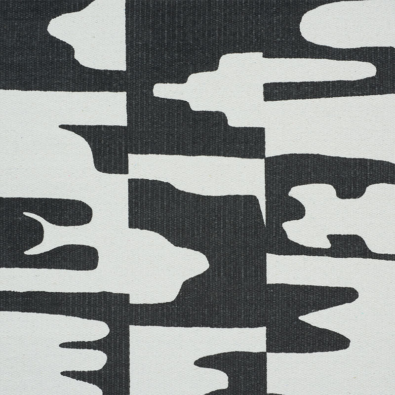Copp fabric in black color - pattern number 178490 - by Schumacher in the Folk Art collection
