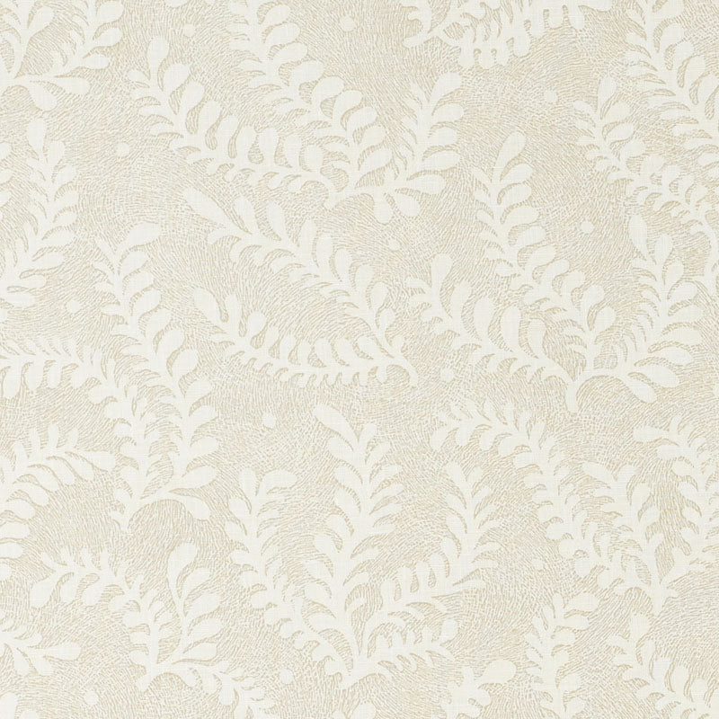 Etched Fern fabric in natural color - pattern number 178530 - by Schumacher in the Revisit Of Popular Patterns collection