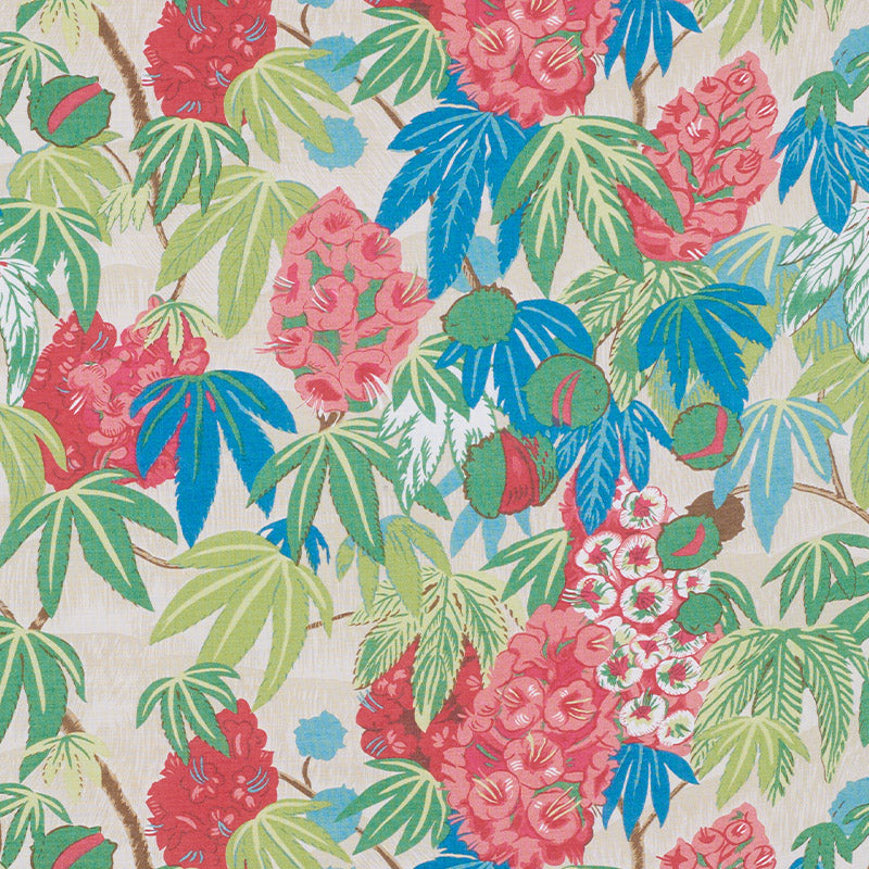 Del Lungo fabric in coral color - pattern number 178640 - by Schumacher in the Tropicana collection