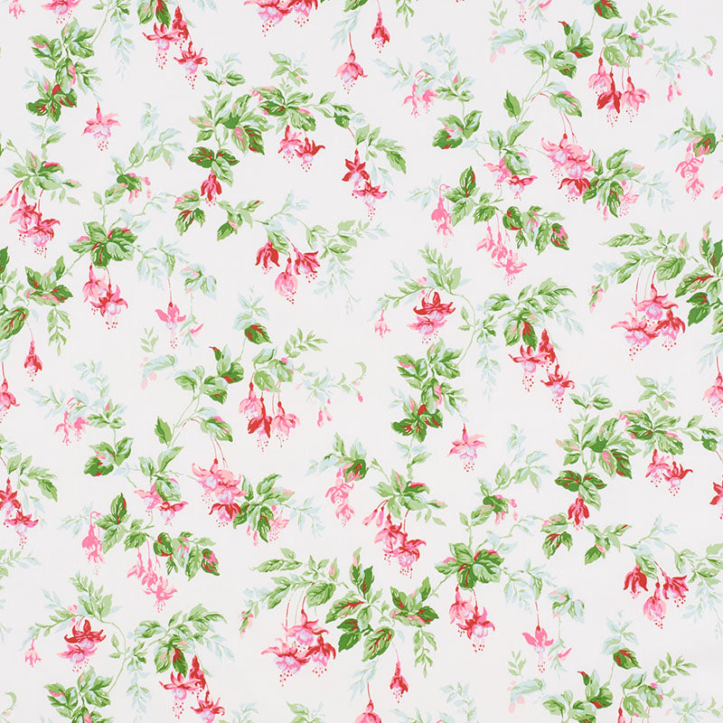 Garden Gate Chintz fabric in magenta color - pattern number 178681 - by Schumacher in the Revisit Of Popular Patterns collection