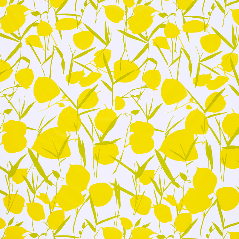 Joan fabric in yellow color - pattern number 178850 - by Schumacher in the Flower Power collection