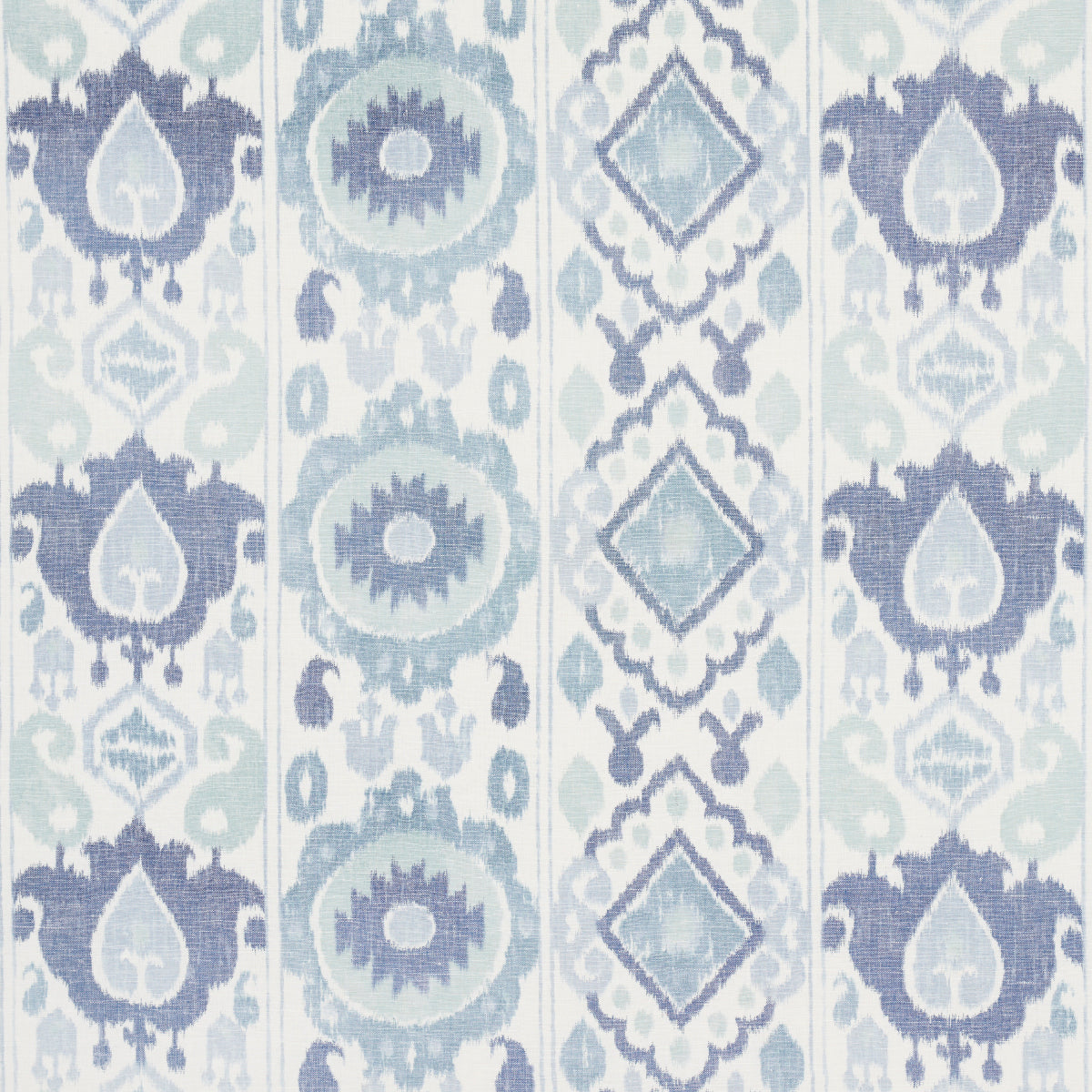 Elizia Ikat fabric in mineral and indigo color - pattern number 179053 - by Schumacher in the Ikat Collection collection