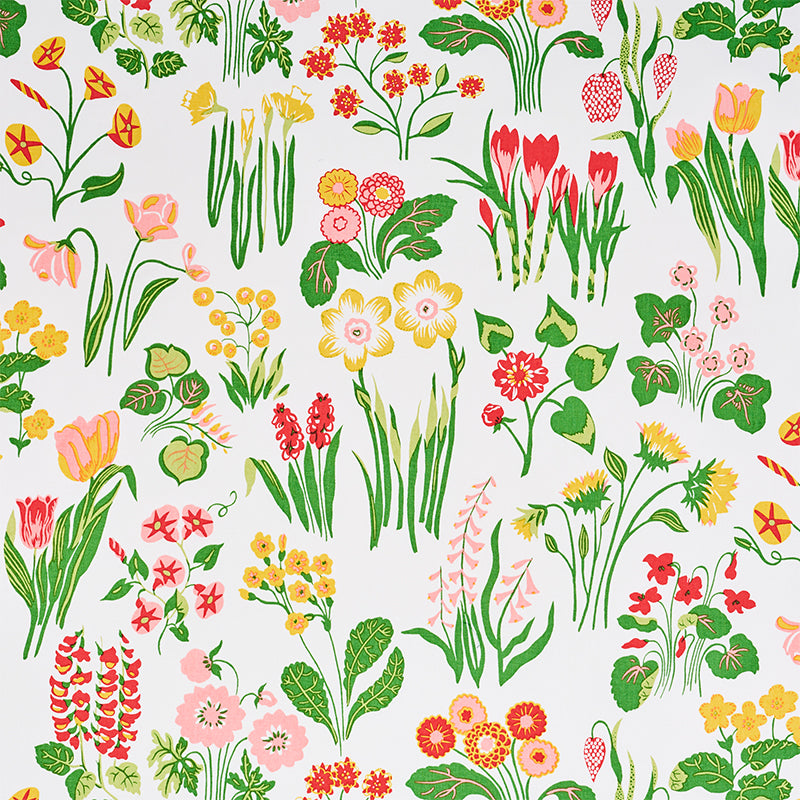 Carly fabric in pink color - pattern number 179080 - by Schumacher in the Flower Power collection