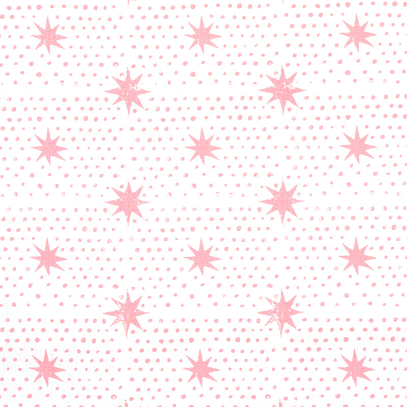 Spot & Star fabric in pink color - pattern number 179162 - by Schumacher in the Molly Mahon collection