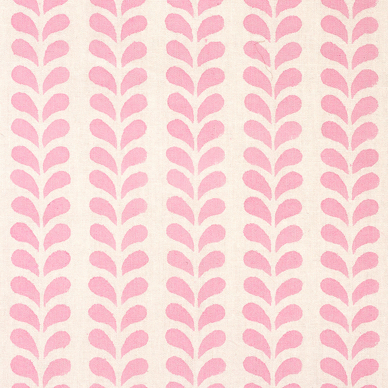 Bindi Hand Block Print fabric in pink color - pattern number 179271 - by Schumacher in the Molly Mahon collection