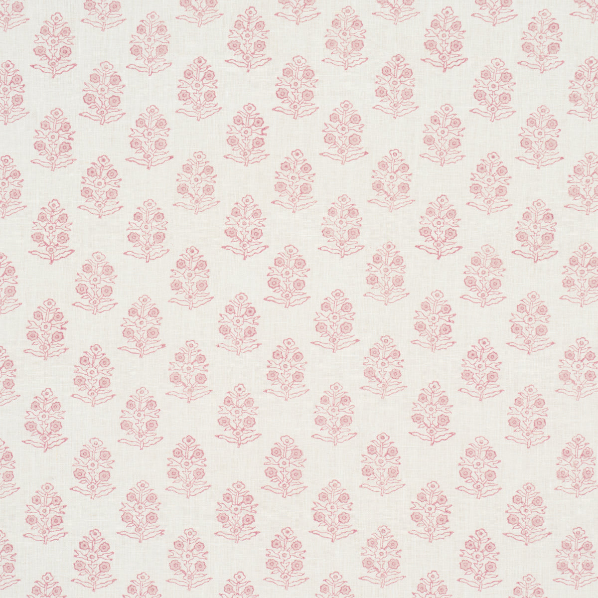 Aditi Hand Blocked Print fabric in blush color - pattern number 179365 - by Schumacher in the A Love Affair collection