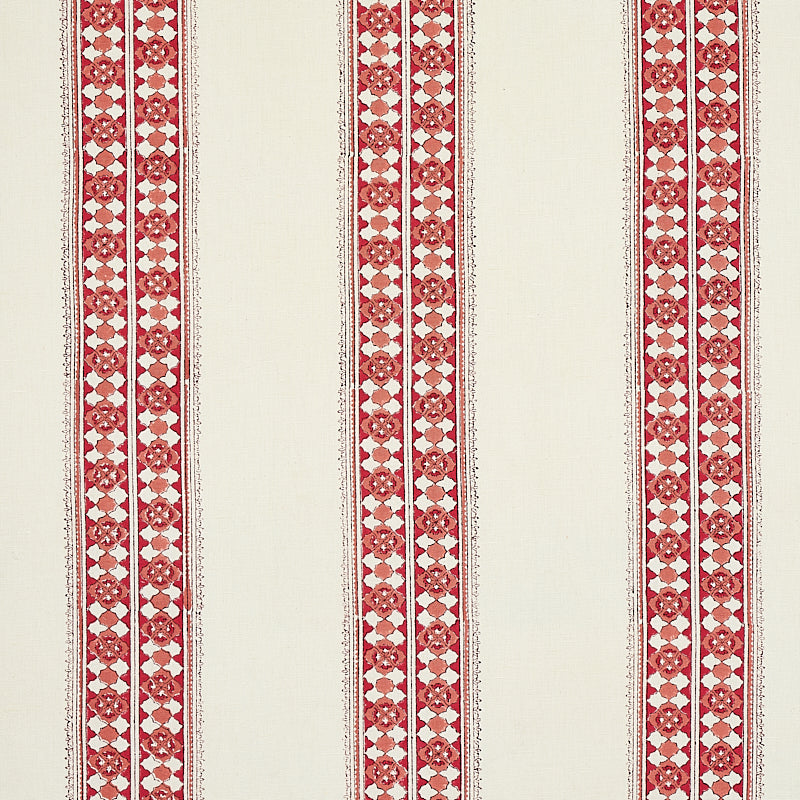 Amira Hand Blocked Print fabric in dusty rose color - pattern number 179372 - by Schumacher in the Jacaranda collection