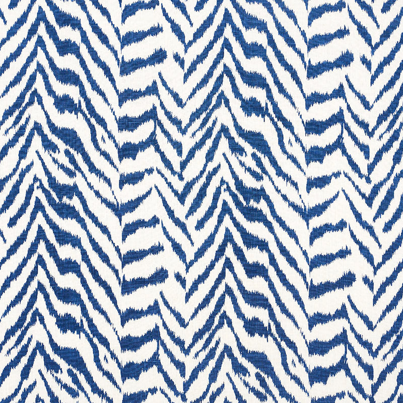 Quincy Hand Print fabric in blue color - pattern number 179412 - by Schumacher in the Happy Together collection