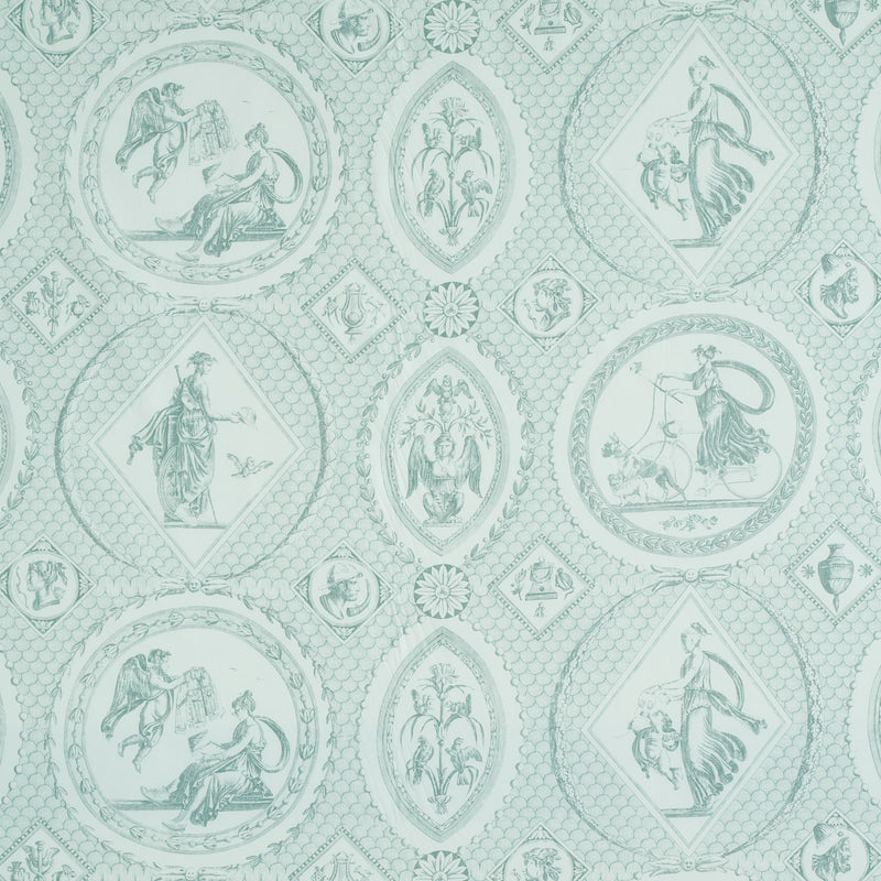 Les Scenes Contemporaines fabric in mineral color - pattern number 179562 - by Schumacher in the Jill Lasersohn collection