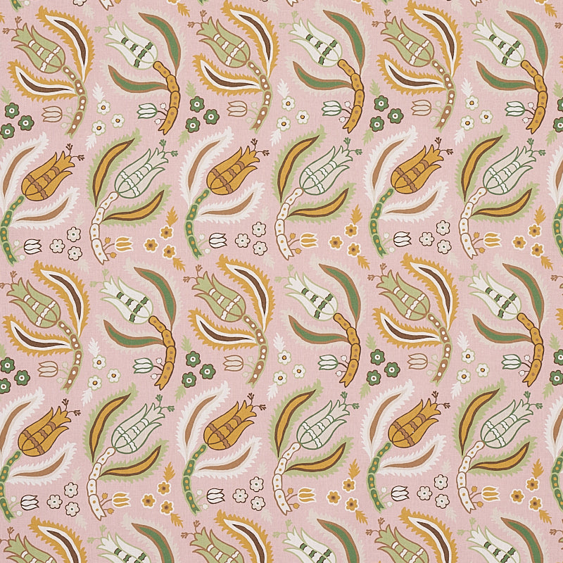 Malabar Vine fabric in blush color - pattern number 179852 - by Schumacher in the East Meets West collection