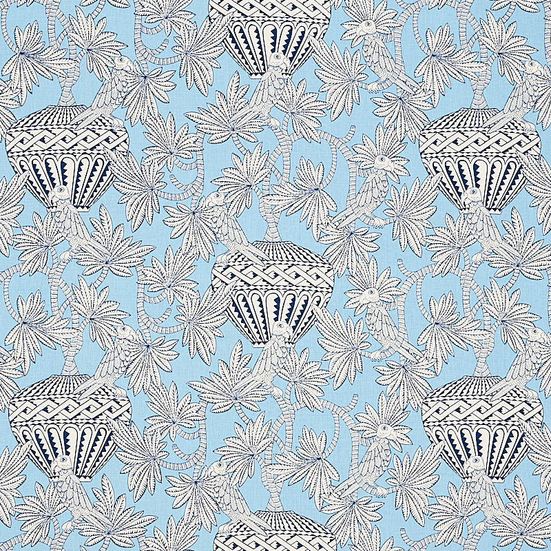 Santarem fabric in sky color - pattern number 179941 - by Schumacher in the Mystique collection
