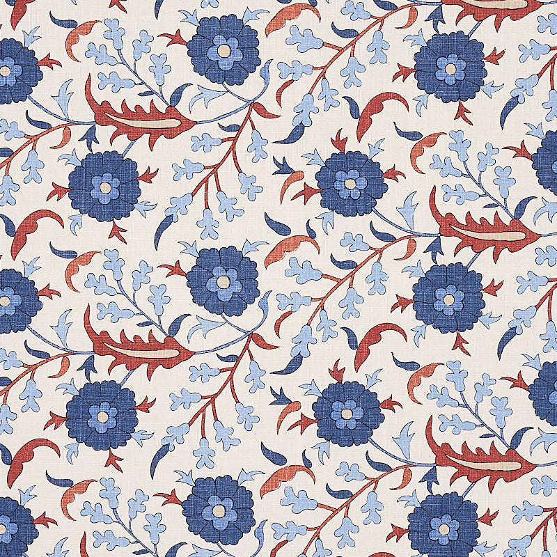 Floralia fabric in parchment color - pattern number 179952 - by Schumacher in the Cabana collection