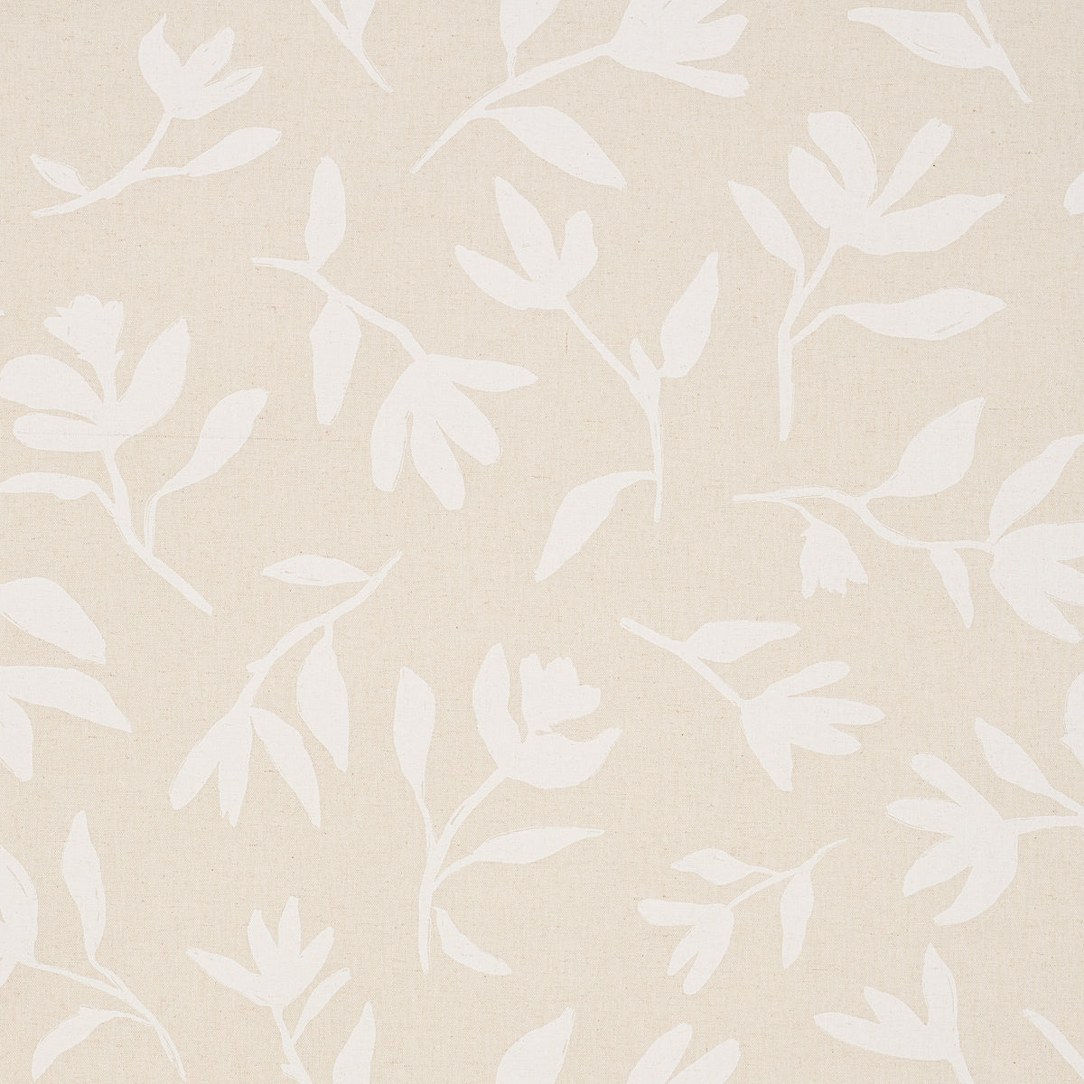 Laurel fabric in white on unbleached color - pattern number 180012 - by Schumacher in the Smith Street collection