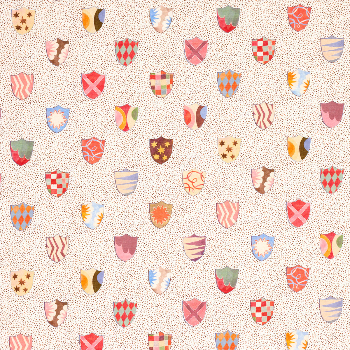 Heraldic fabric in sprezzatura color - pattern number 180160 - by Schumacher in the Happy Menocal collection