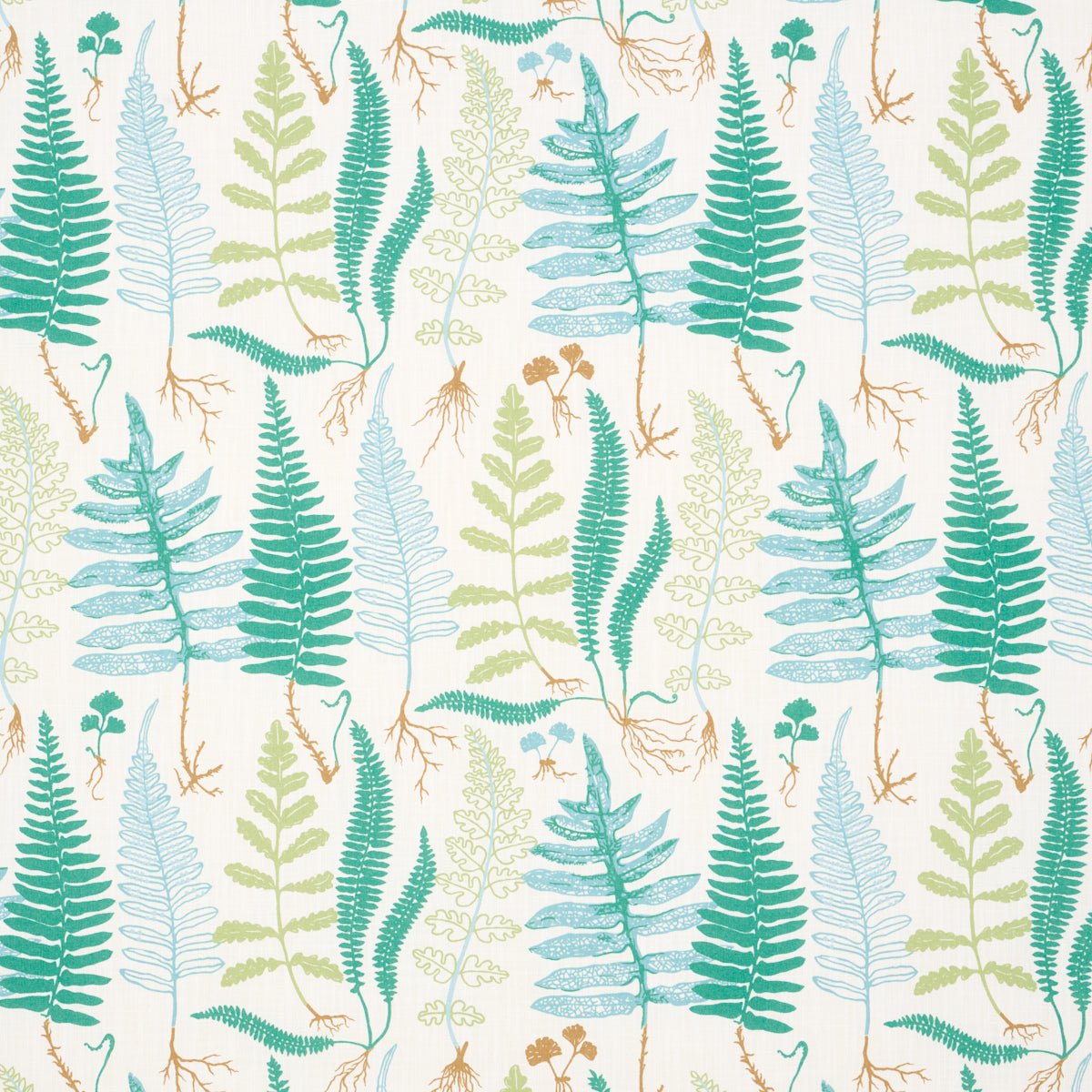 Halcott Indoor Outdoor fabric in aqua color - pattern number 180211 - by Schumacher in the Full Bloom collection