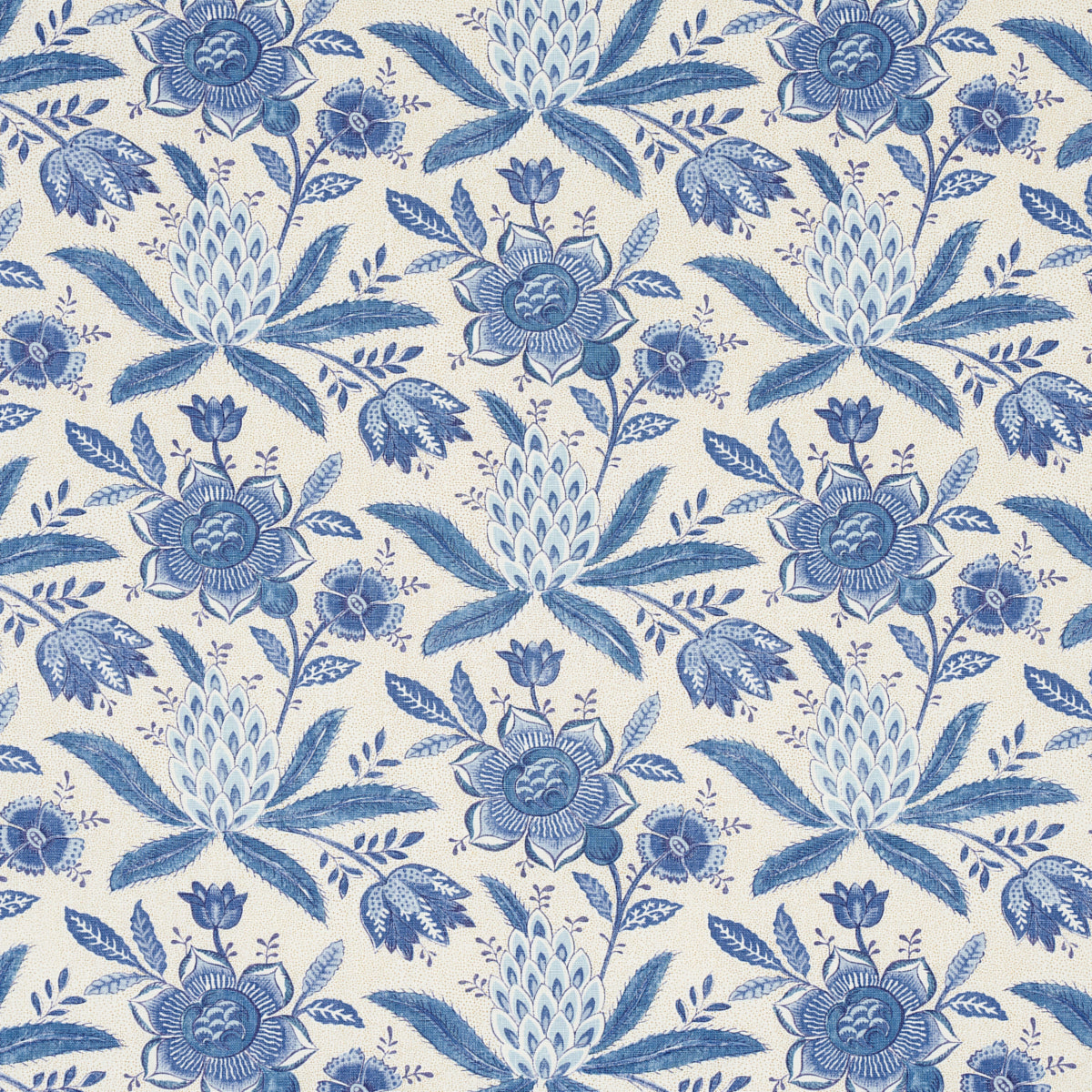 Lafayette Botanical fabric in cornflower color - pattern number 180251 - by Schumacher in the Williamsburg collection