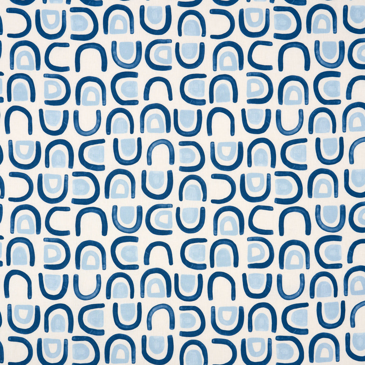 Threshold Printed Linen fabric in lapis color - pattern number 180422 - by Schumacher in the Hadiya Williams collection