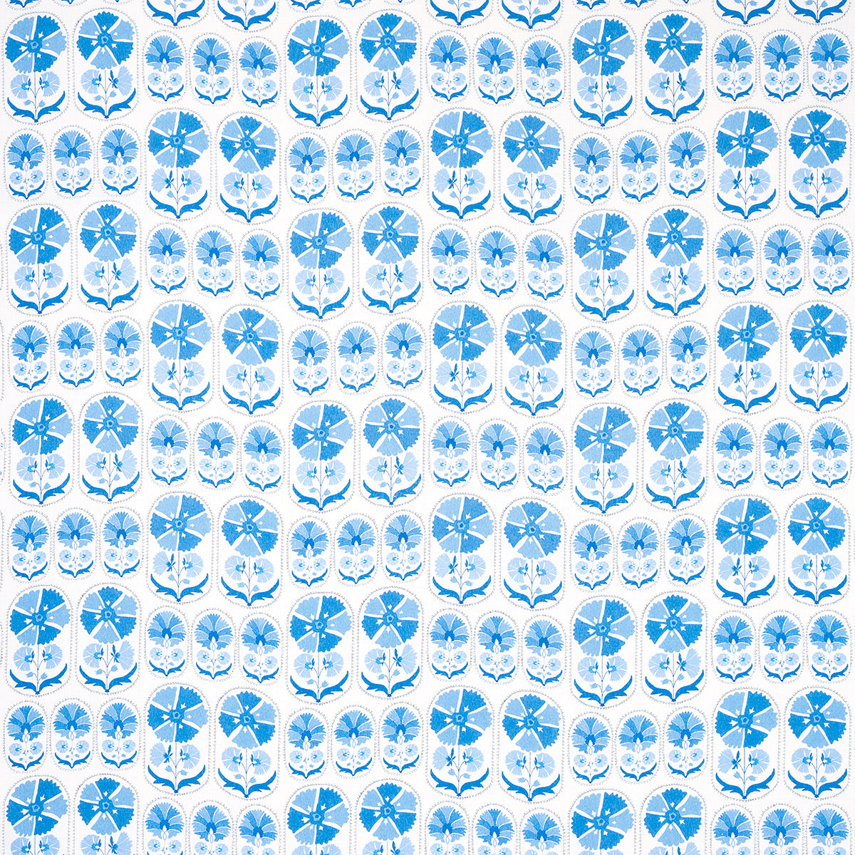 Anjuna Floral Linen Print fabric in porcelain color - pattern number 180481 - by Schumacher in the Bohemia collection