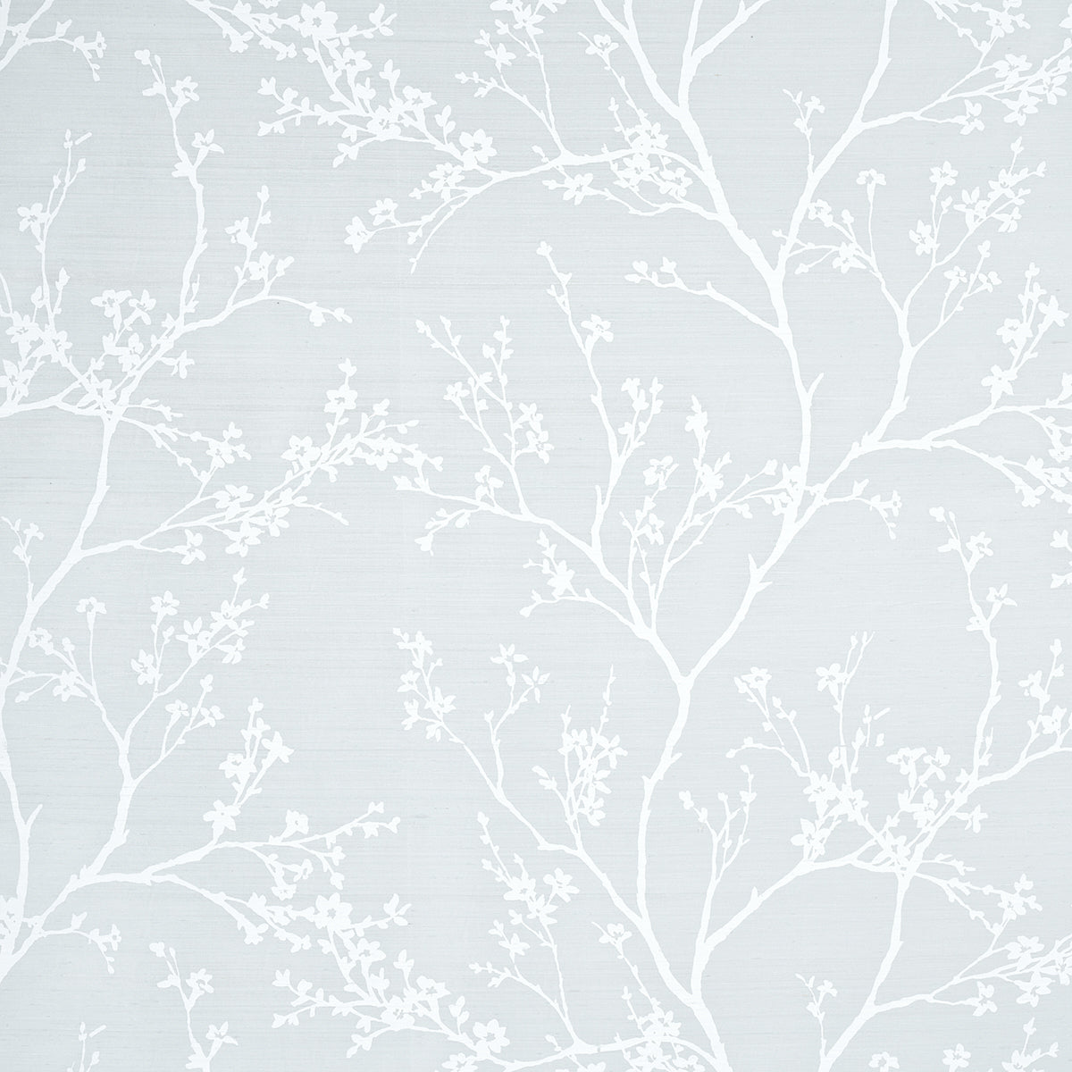 Twiggy Silk fabric in ice color - pattern number 180500 - by Schumacher in the Moon River collection