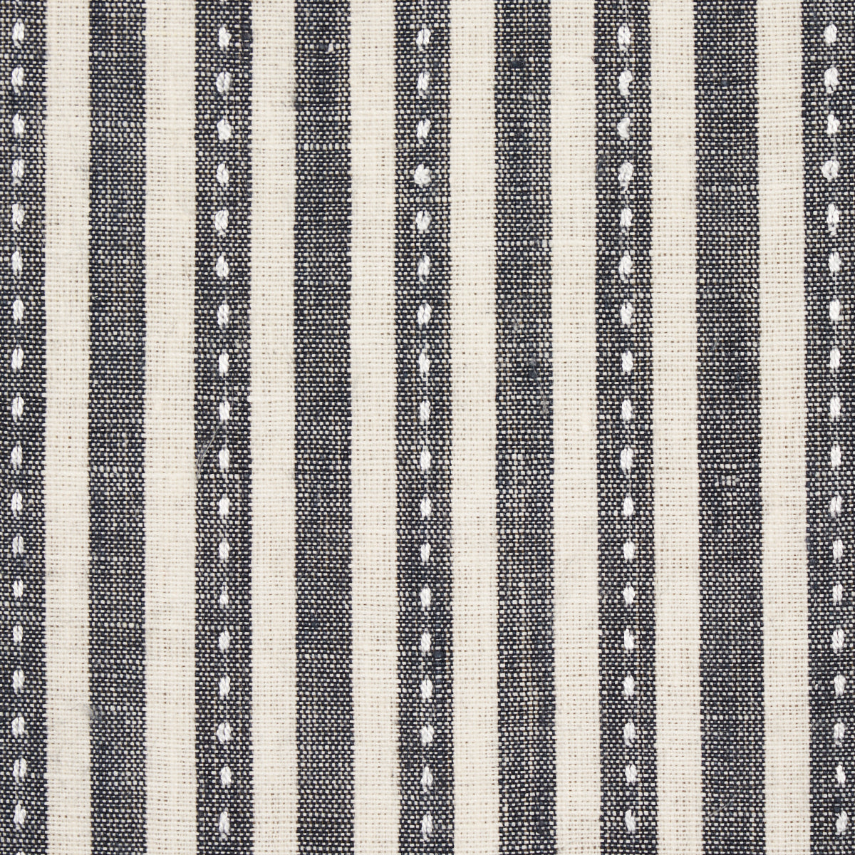 Mathis Ticking Stripe fabric in carbon color - pattern number 180592 - by Schumacher in the New Traditional: Provencal collection