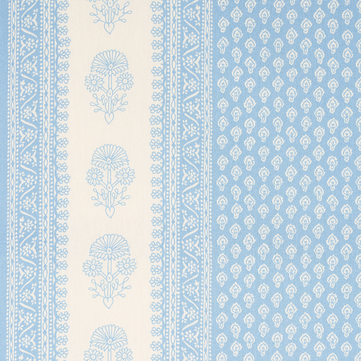 Hyacinth Indoor Outdoor fabric in china blue color - pattern number 180730 - by Schumacher in the Mark D. Sikes collection