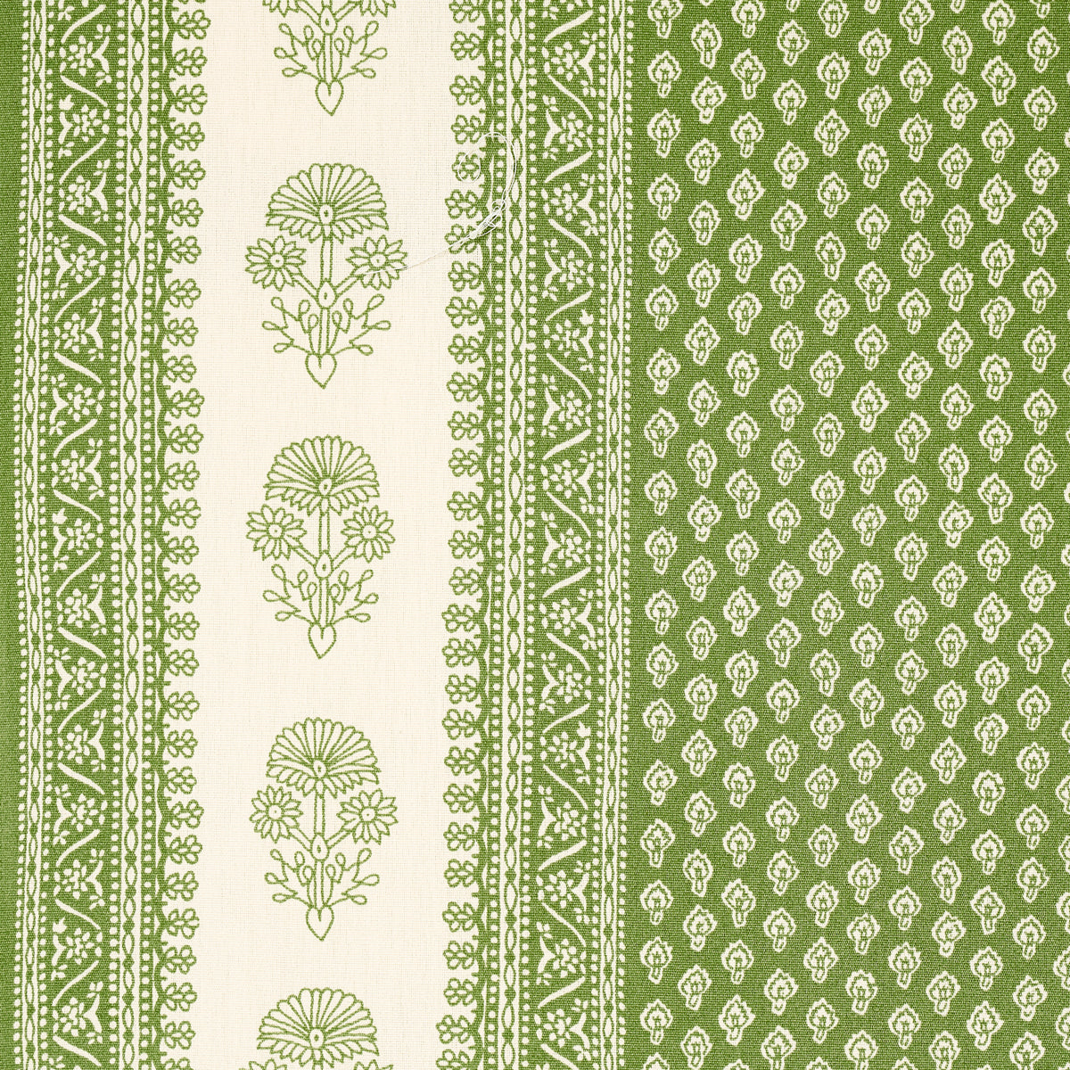Hyacinth Indoor Outdoor fabric in leaf green color - pattern number 180731 - by Schumacher in the Mark D. Sikes collection
