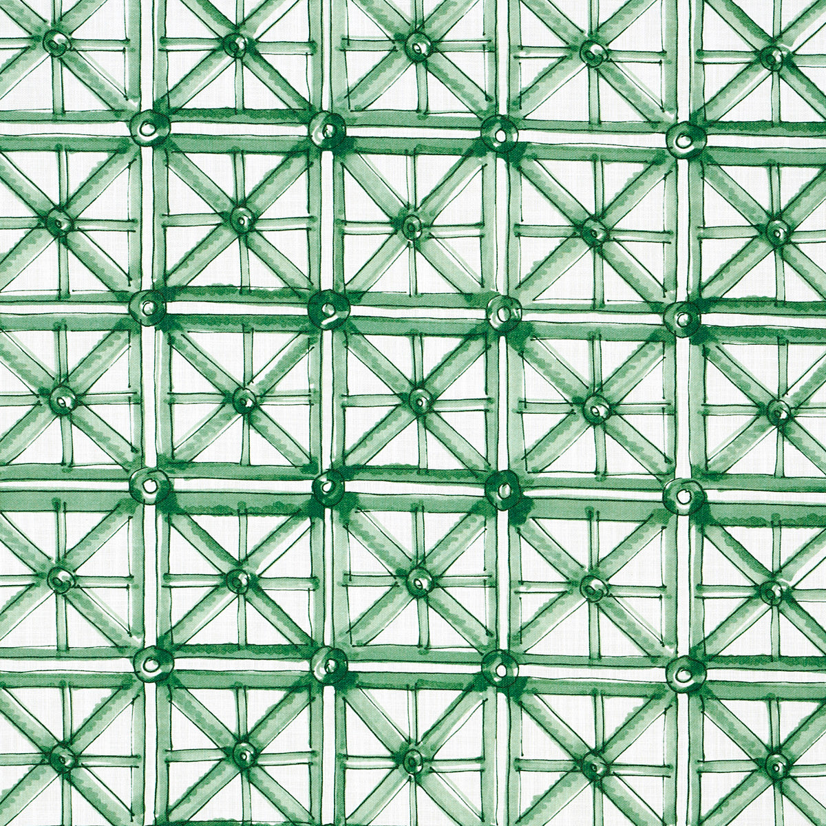 Portail Francais Indoor Outdoor fabric in emerald color - pattern number 180771 - by Schumacher in the Mary Mcdonald collection