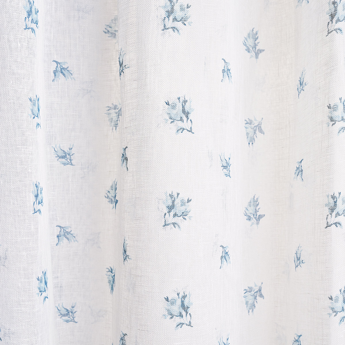 Margie Floral Sheer fabric in soft blue color - pattern number 180831 - by Schumacher in the New Old-Fashioned collection