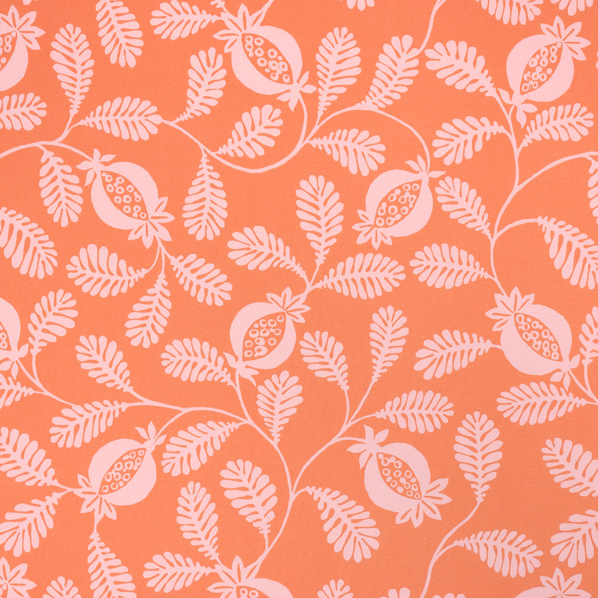 Lanzadera Vine Indoor Outdoor fabric in melon color - pattern number 180992 - by Schumacher in the Indoor/Outdoor Prints collection