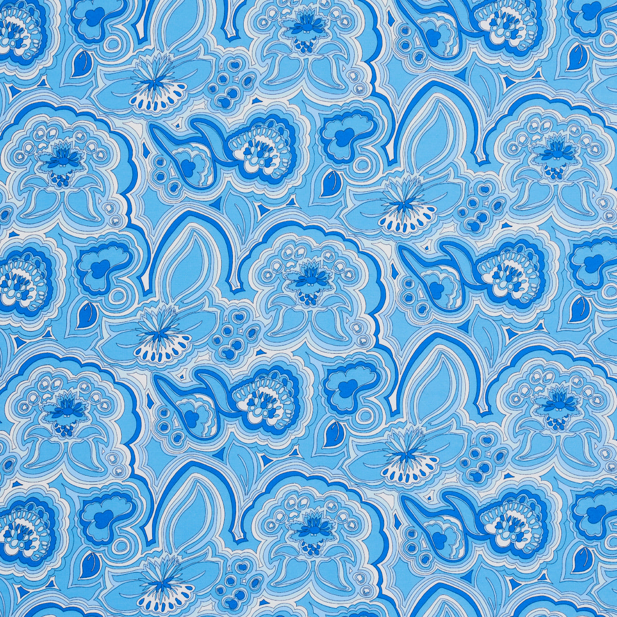 Morning Sunrise Indoor Outdoor fabric in horizon blue color - pattern number 181060 - by Schumacher in the Trina Turk collection
