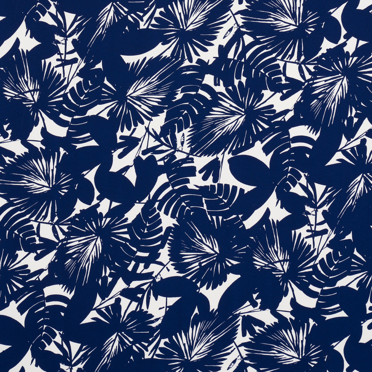 Palisades Palm Indoor Outdoor fabric in indigo color - pattern number 181070 - by Schumacher in the Trina Turk collection
