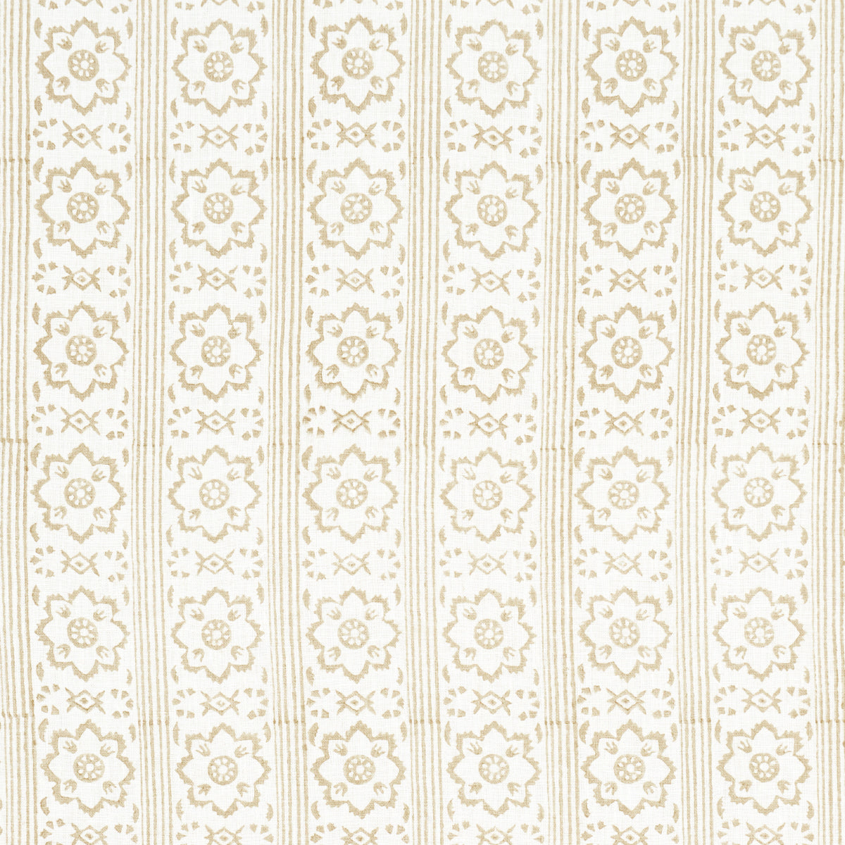 Sunda Hand Blocked Print fabric in neutral color - pattern number 181322 - by Schumacher in the Jacaranda collection