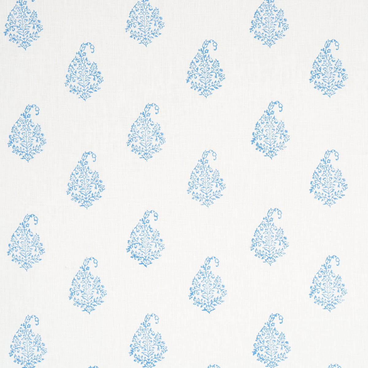 Kerala Paisley fabric in blue color - pattern number 181352 - by Schumacher in the Jacaranda collection