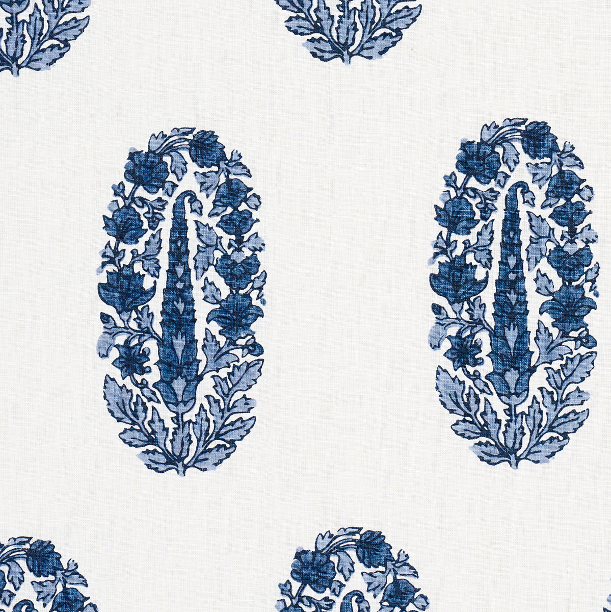 Askandra Flower fabric in delft color - pattern number 181361 - by Schumacher in the Jacaranda collection