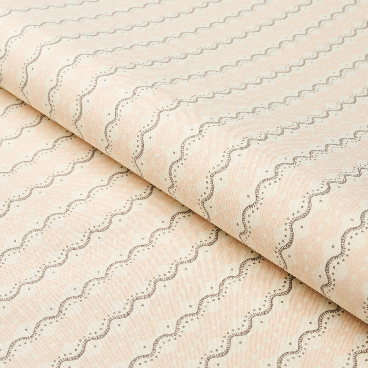 Centipede Stripe fabric in angel pink color - pattern number 181442 - by Schumacher in the Neisha Crosland collection
