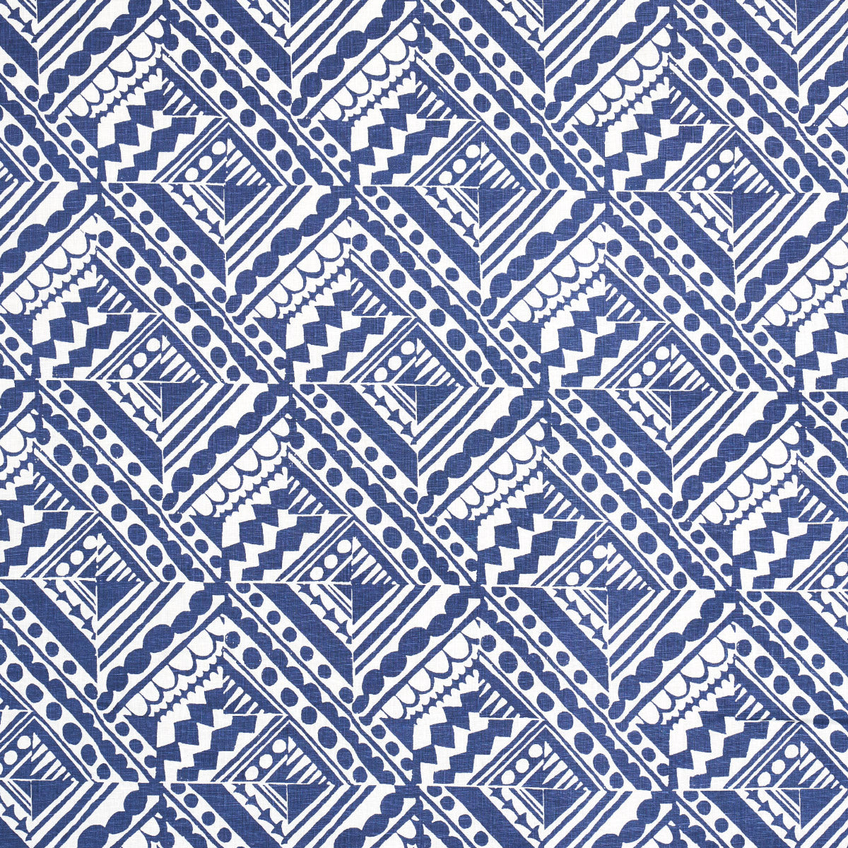 Topsy Turvy fabric in navy color - pattern number 181492 - by Schumacher in the Drusus Tabor collection