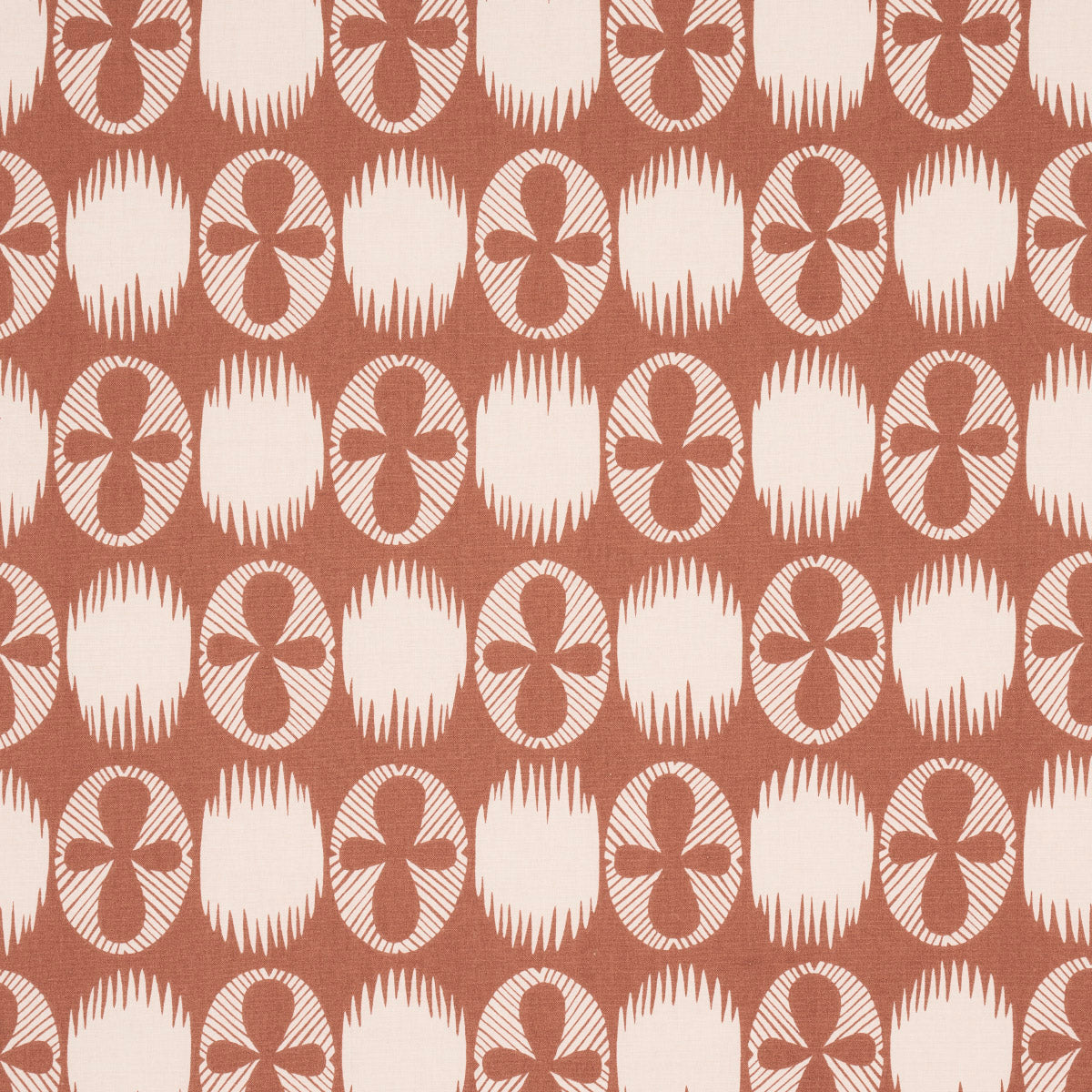 Lunaria fabric in blush on terracotta color - pattern number 181511 - by Schumacher in the Drusus Tabor collection