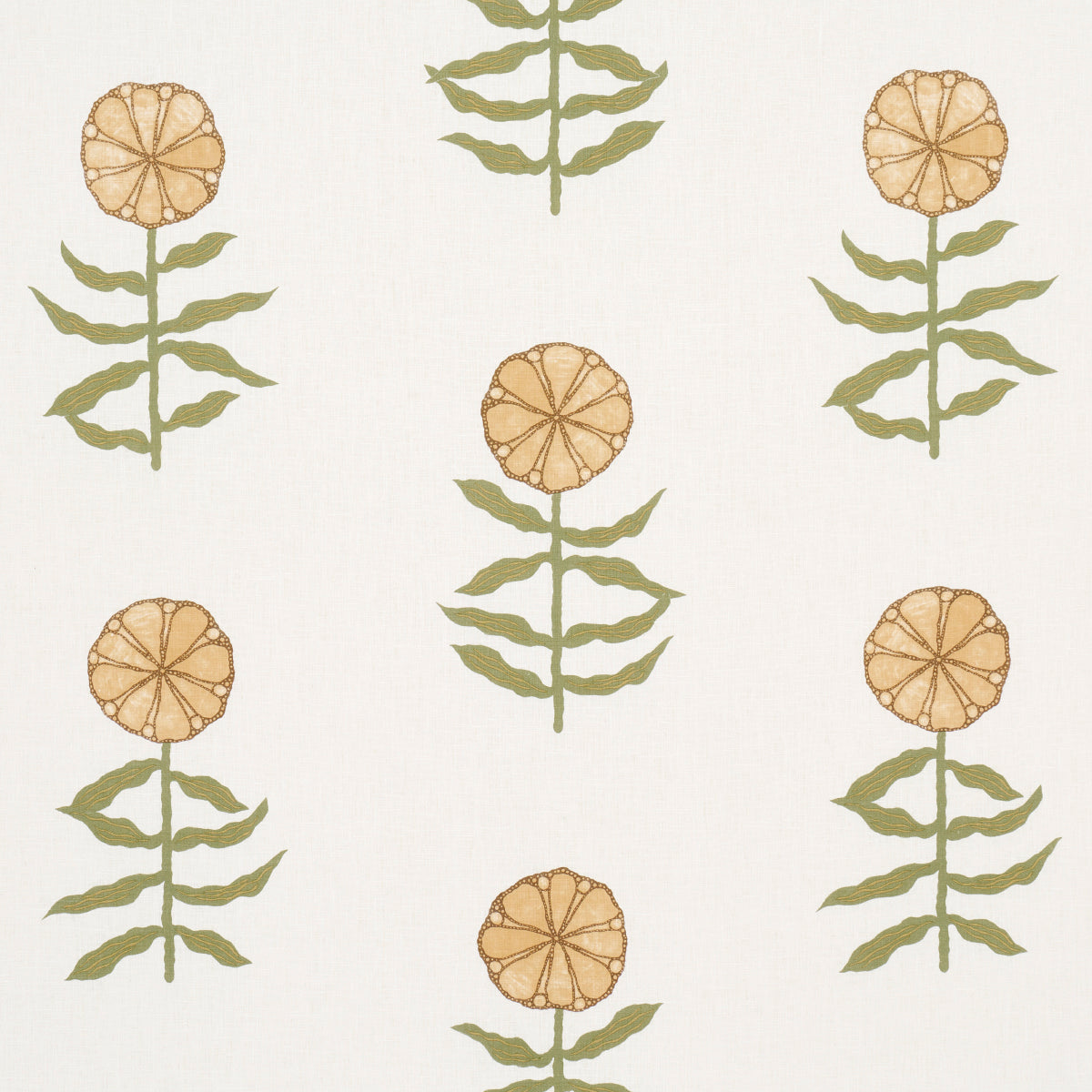 Pretty Petals fabric in soft yellow color - pattern number 181662 - by Schumacher in the Marian Mcevoy collection