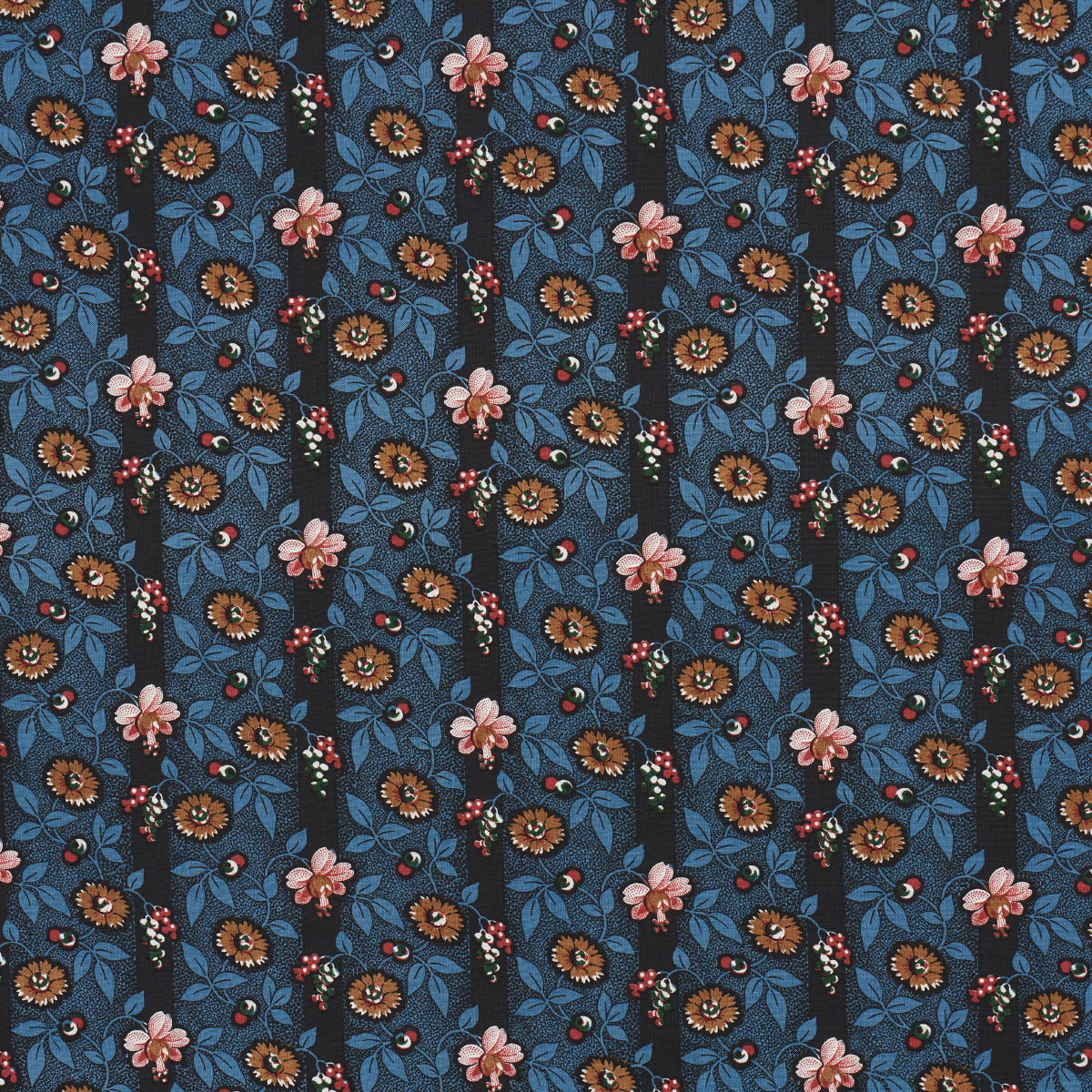 La Rue Stripe fabric in midnight color - pattern number 181700 - by Schumacher in the Le Max collection