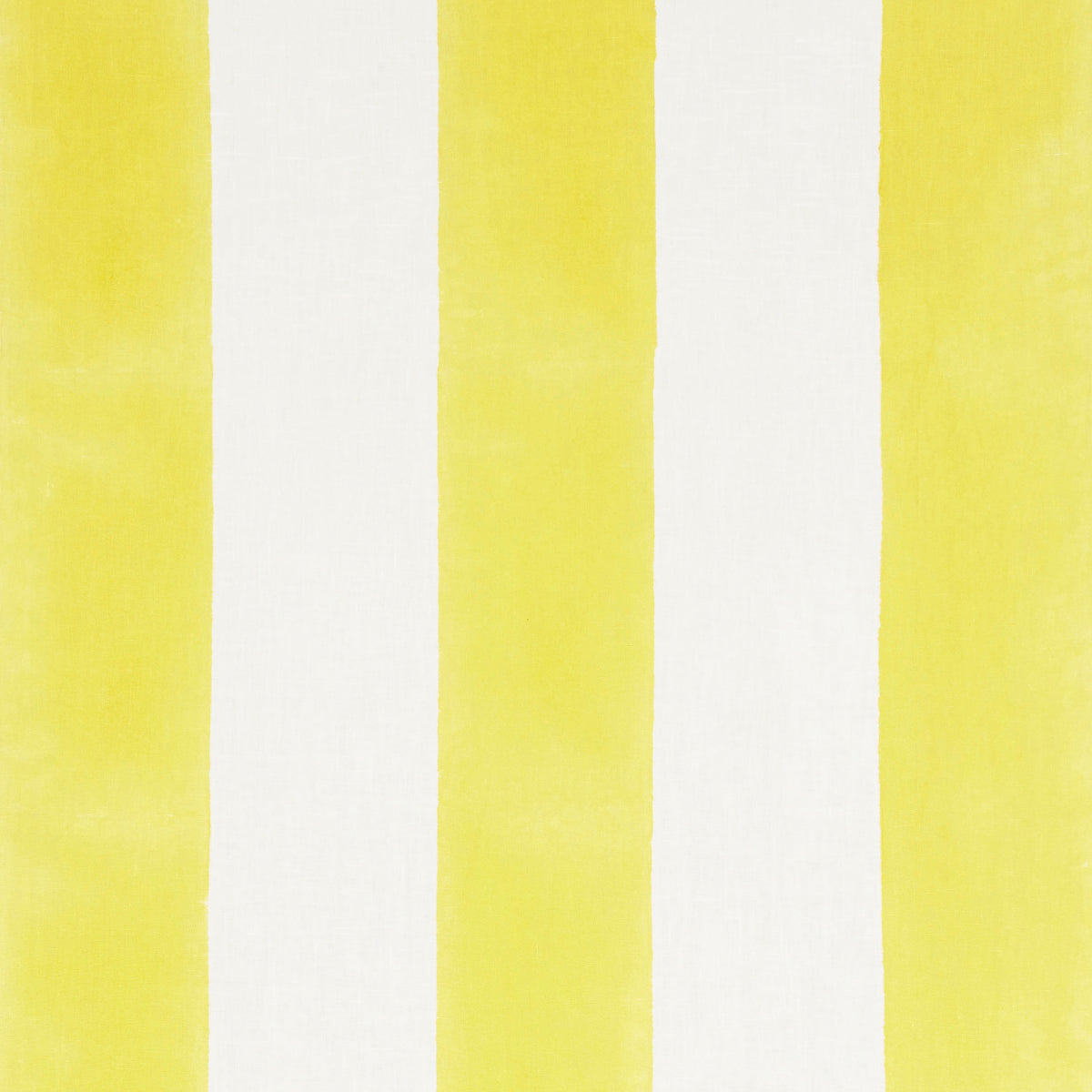 Wide Hand Block Stripe fabric in yellow color - pattern number 181812 - by Schumacher in the Molly Mahon collection