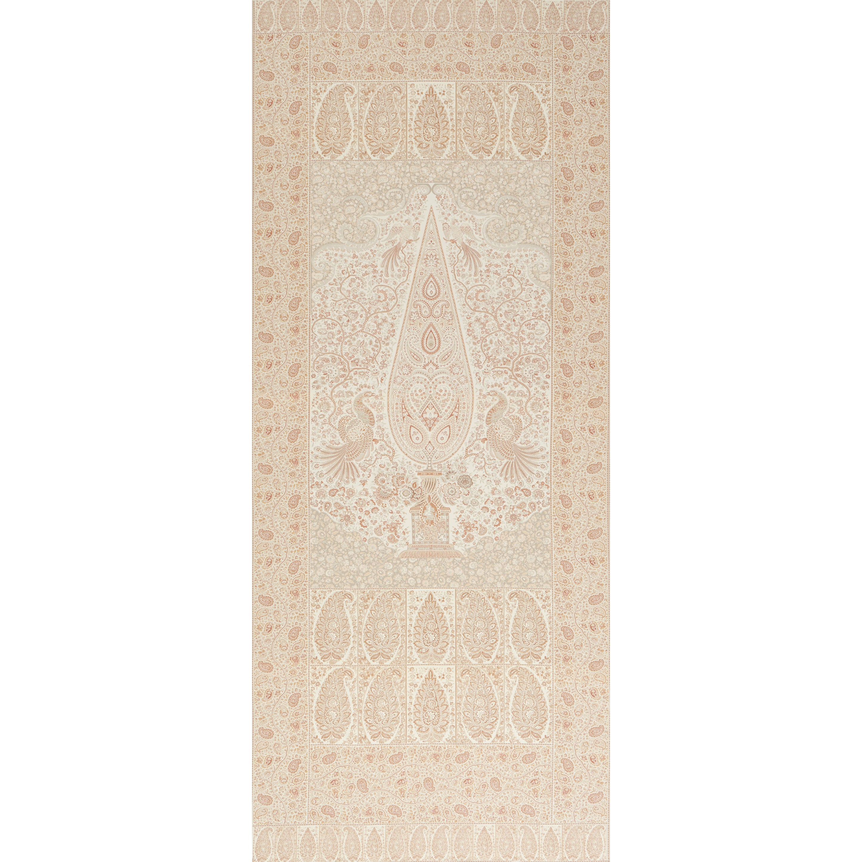 Colmery Paisley Panel fabric in parchment color - pattern number 181820 - by Schumacher in the Le Max collection