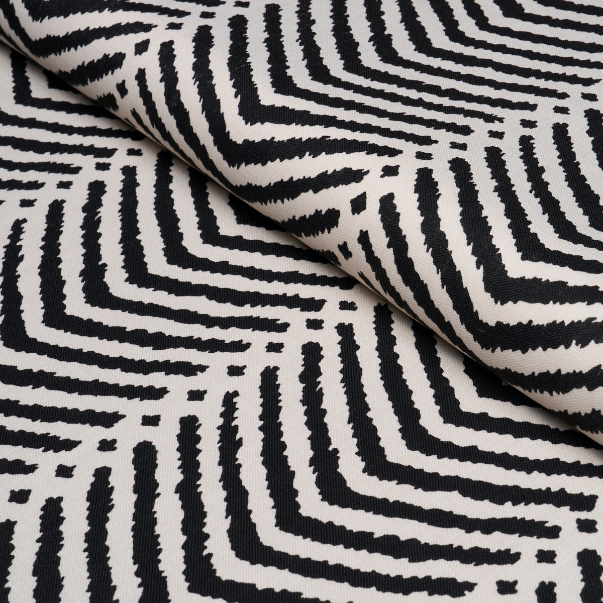 La Jolla Indoor/Outdoor fabric in black color - pattern number 182005 - by Schumacher in the Perennial Favorites collection