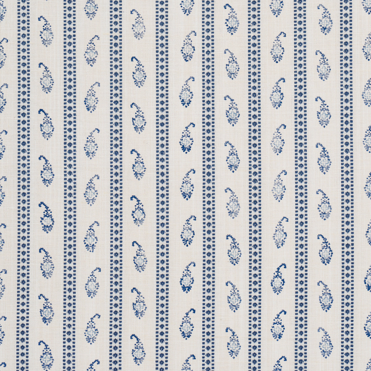 Eddie Woven Hand Block Print fabric in blue color - pattern number 182020 - by Schumacher in the Rita Konig collection