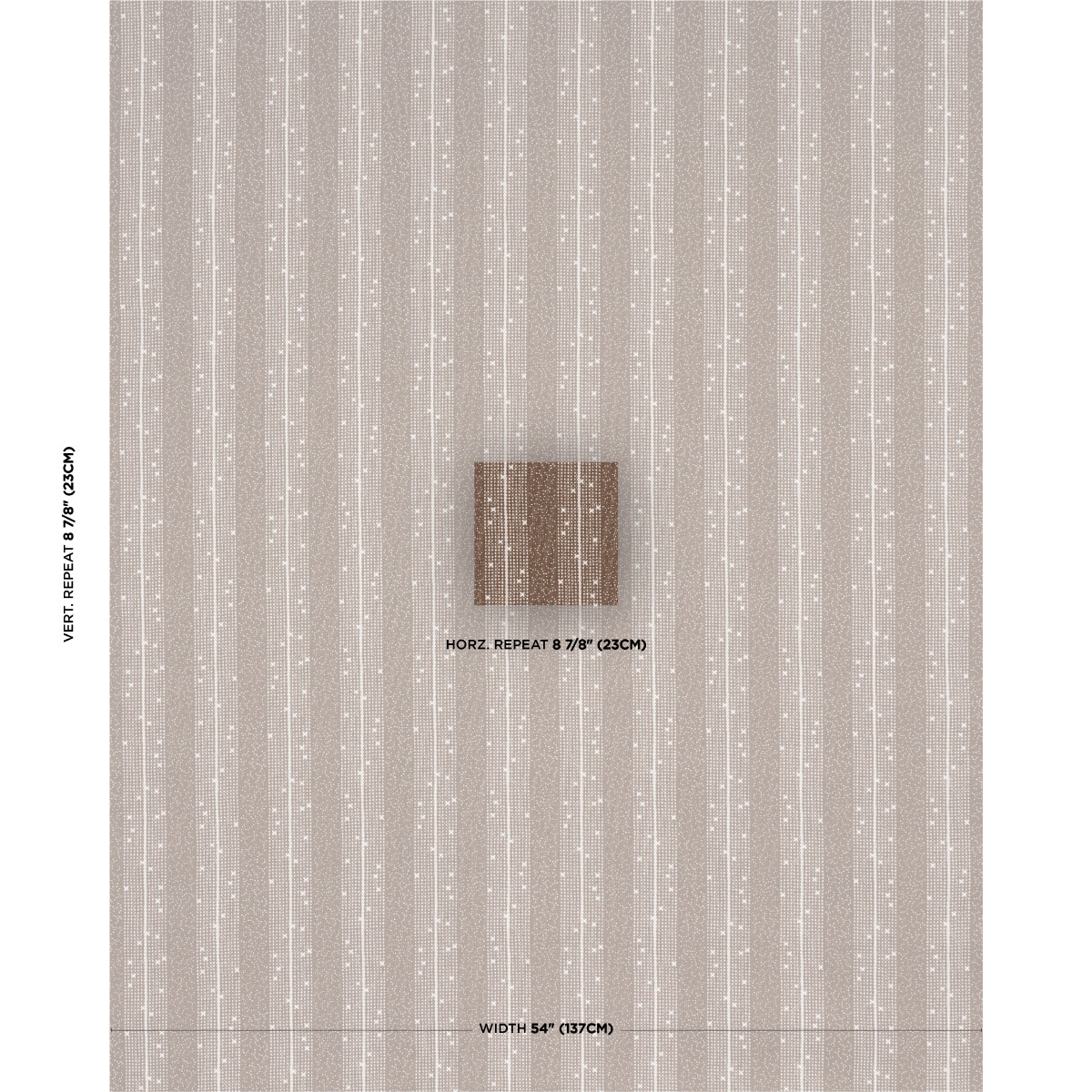Stella Stripe fabric in brown color - pattern number 182111 - by Schumacher in the Veere Grenney collection