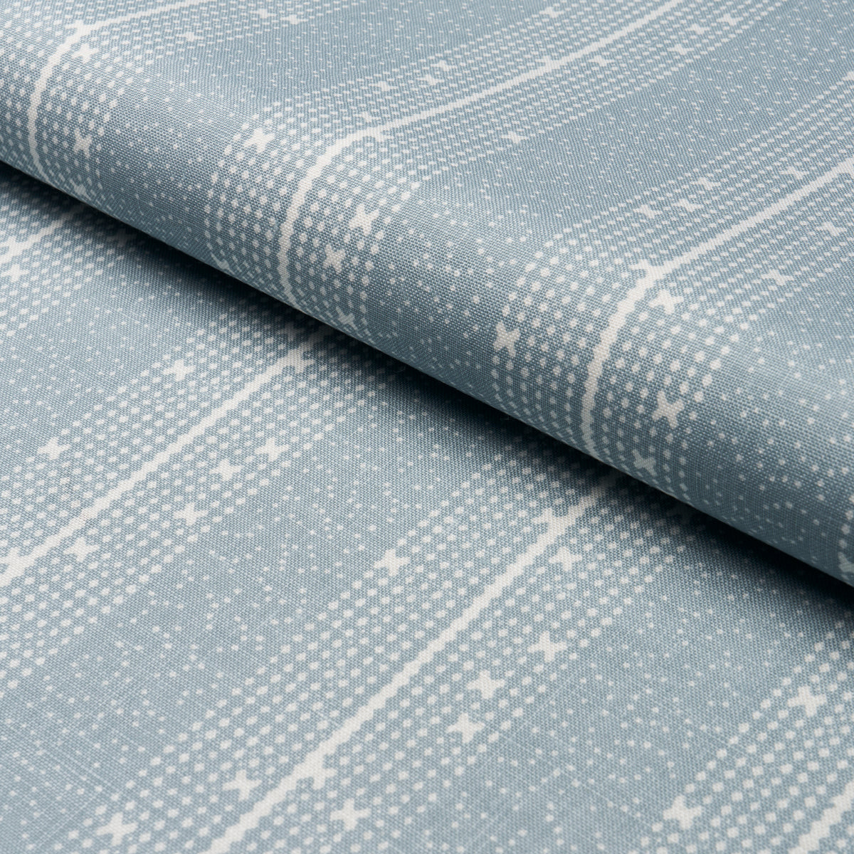 Stella Stripe fabric in blue color - pattern number 182112 - by Schumacher in the Veere Grenney collection